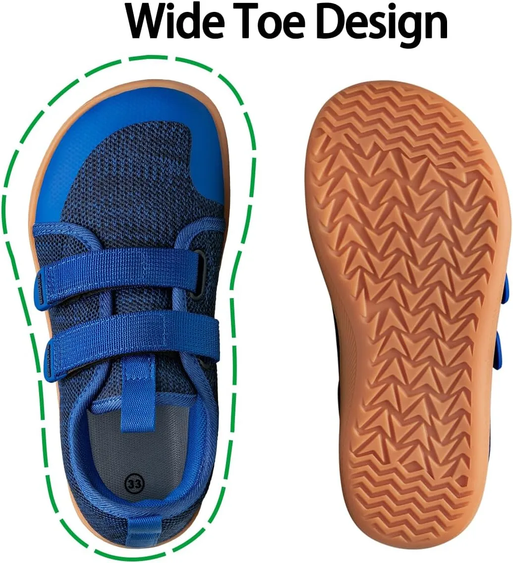 Kids Barefoot Shoes Wide Minimalist Sneakers Breathable Wide Toe Box Walking Shoes Zero Drop Lightweight Fashion Sneakers Boys/Girls/Little/Big