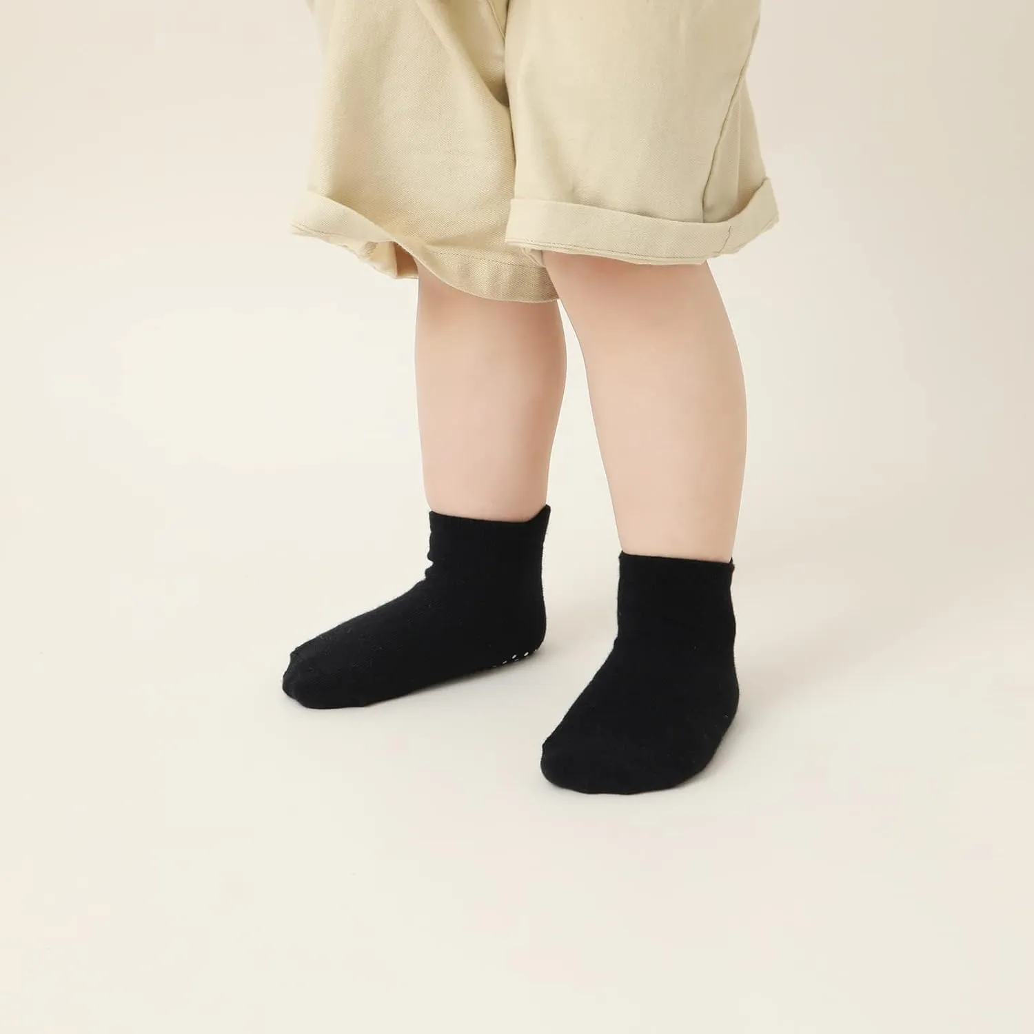Non Slip Grip Ankle Baby Socks 12 Pack for Toddler Boys and Girls Kids,Infant Cute Cotton Baby Socks