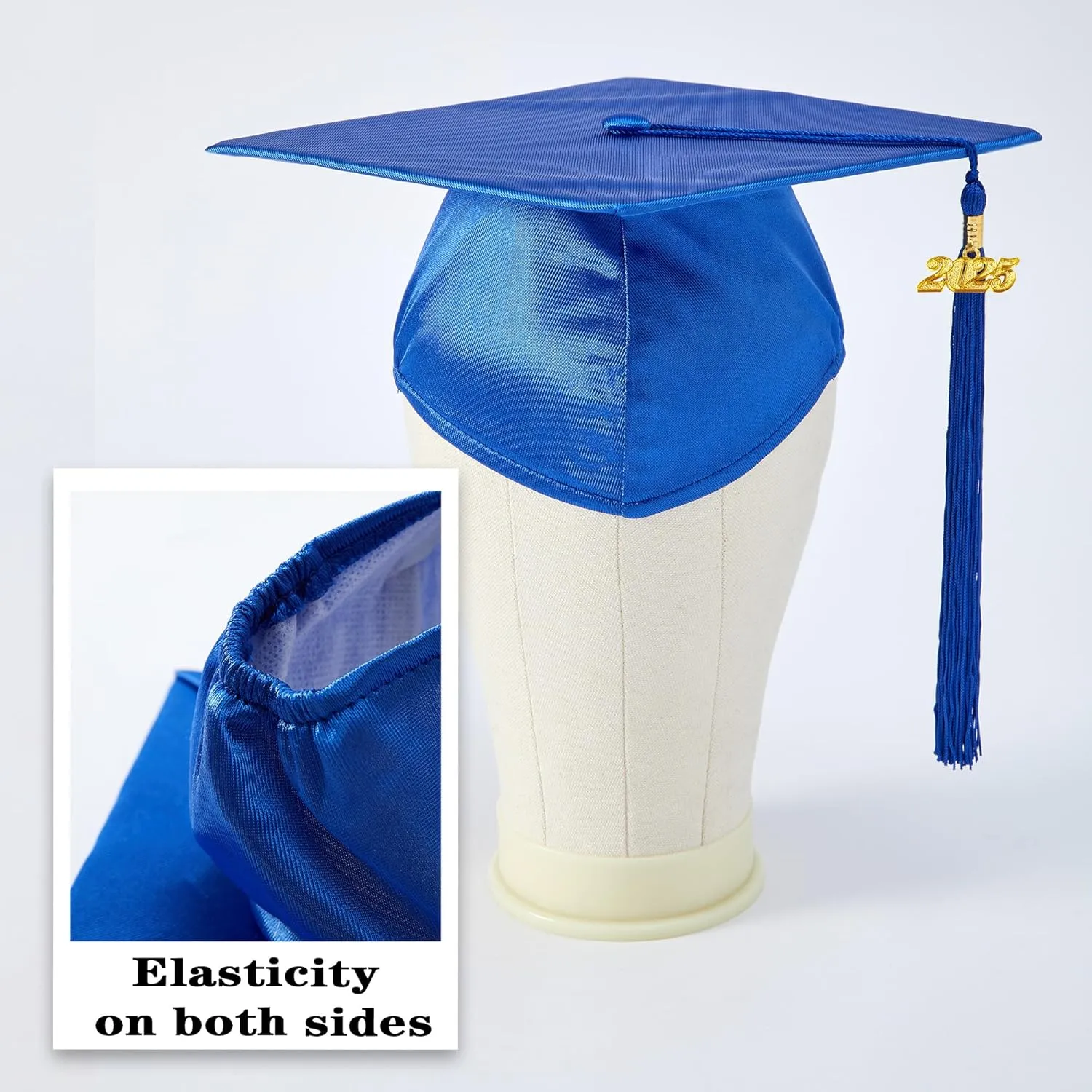 Preschool and Kindergarten Shiny Graduation Cap with 2025 Tassel Charm Rich in Color