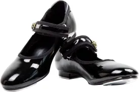 Tap Dance Shoe with Flower Buckle for Girls,Easy to Put on and take Off Design