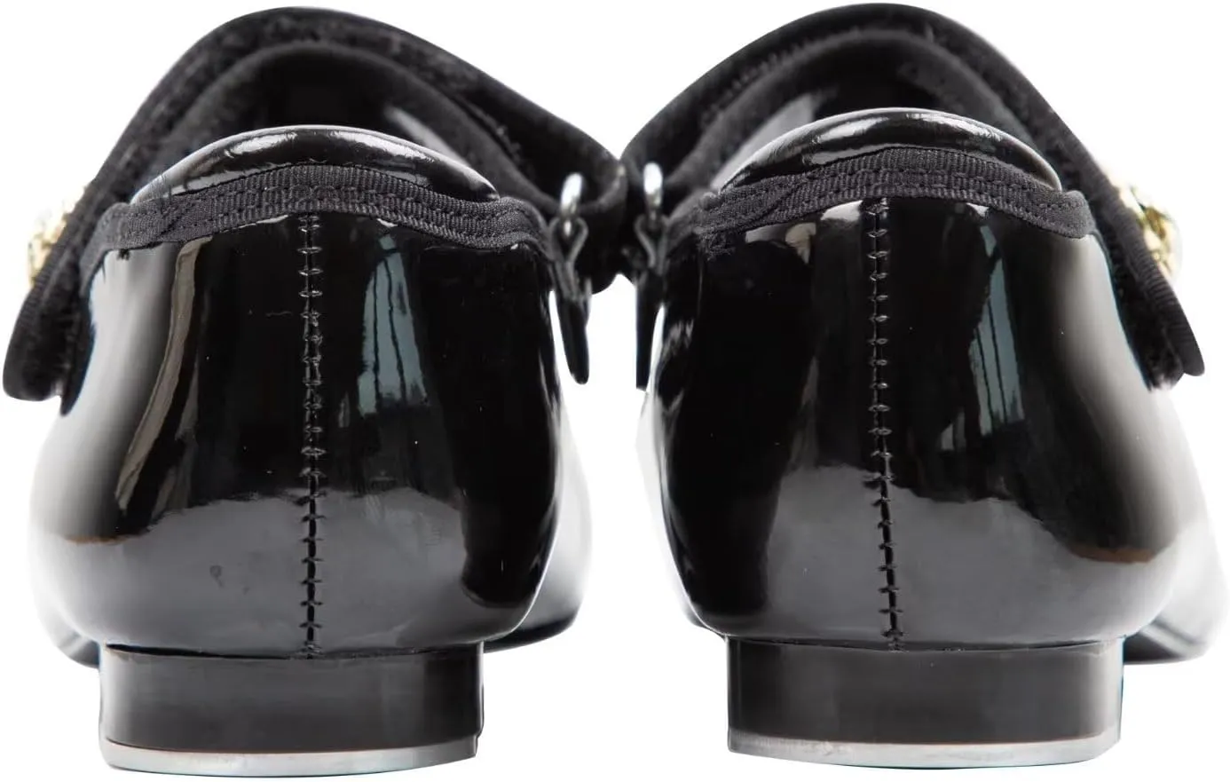 Tap Dance Shoe with Flower Buckle for Girls,Easy to Put on and take Off Design