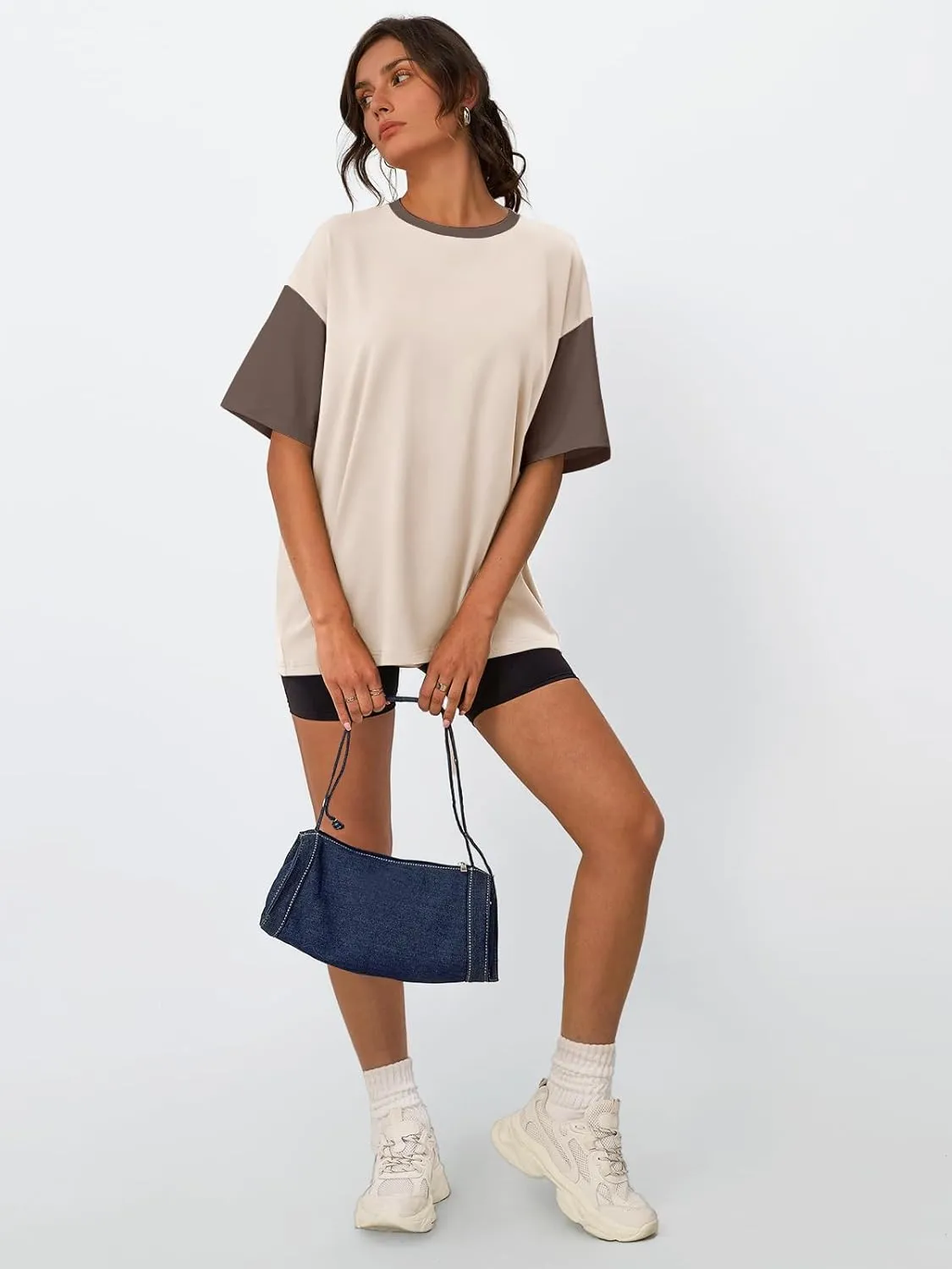 Trendy Queen Oversized T-Shirts for Women Summer Workout Loost Fit Short Sleeve Tops Casual Y2K 2025 Fashion Basic Tees