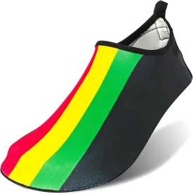 Water Shoes for Women and Men Quick-Dry Swim Beach Shoes for Outdoor Surfing Yoga Exercise Jamaica Flag Caribbean Reggae Rasta