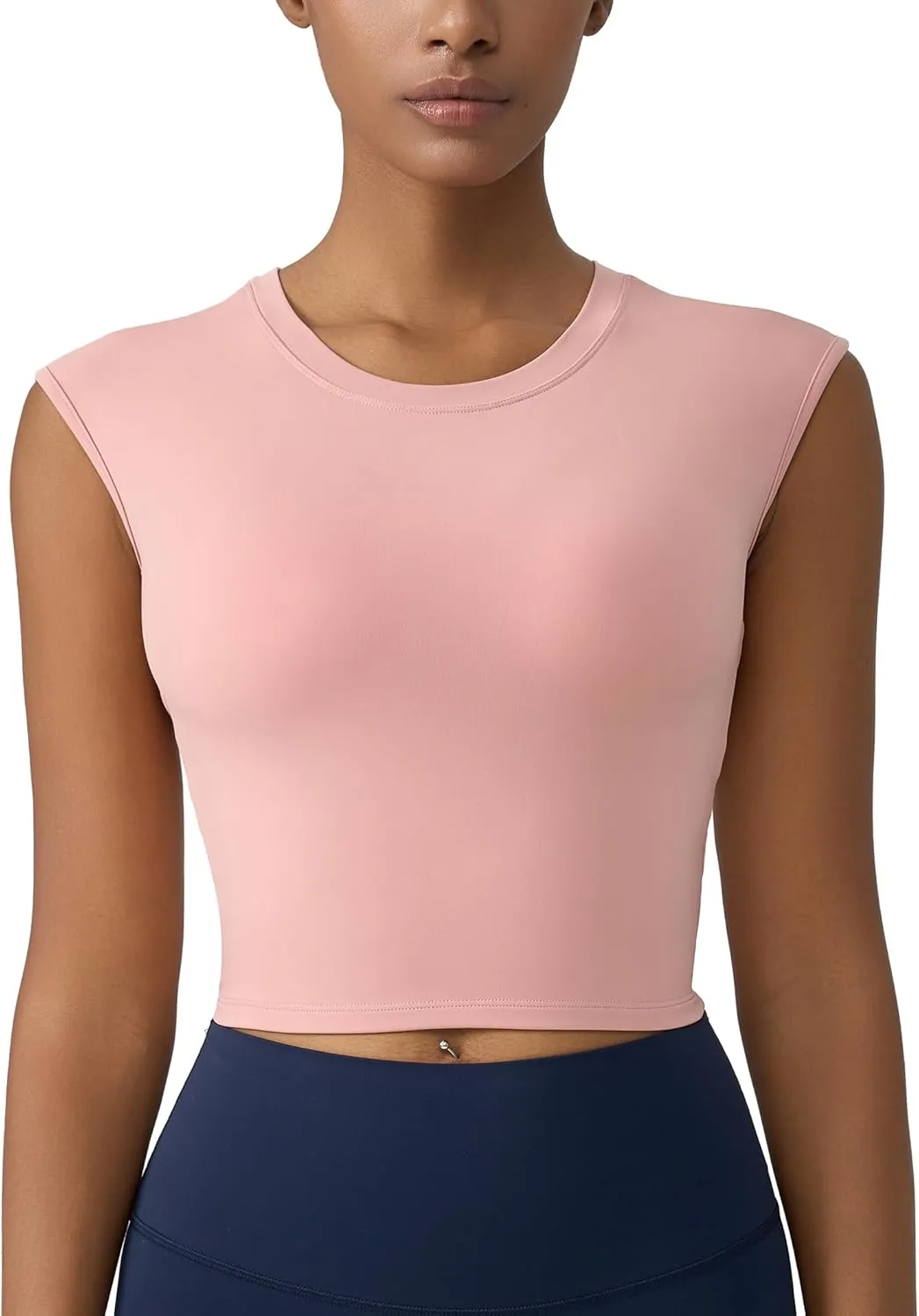 Women's Workout Athletic Shirts Sexy Open Back Sports Bra Tank Top Casual Tight T Shirts with Built in Bra