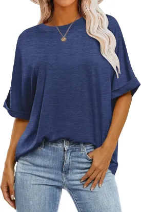 Zeagoo Women Oversized T-Shirt Summer Casual Short Sleeve Loose Tee Tops